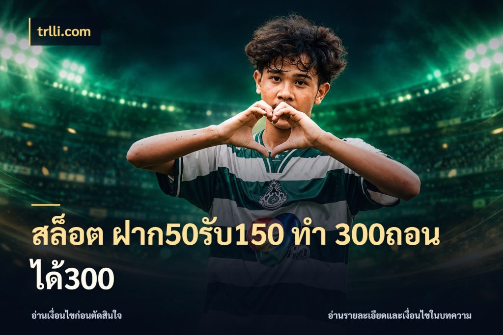 สล็อต ฝาก50รับ150 ทํา 300ถอนได้300 โปรยอดรับที่สายเกมสนใจ สไตล์ trlli.com