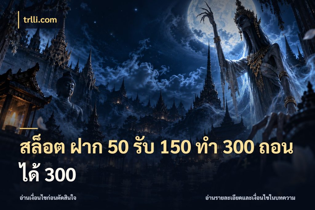 สล็อต ฝาก 50 รับ 150 ทํา 300 ถอนได้ 300 จับคู่โบนัสกับสไตล์เกมที่ชอบ กับ trlli.com