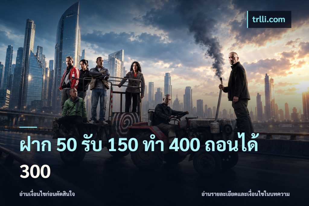 ฝาก 50 รับ 150 ทํา 400 ถอนได้ 300