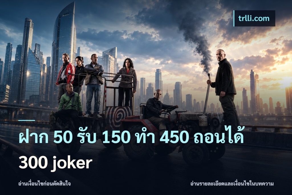 ฝาก 50 รับ 150 ทํา 450 ถอนได้ 300 joker