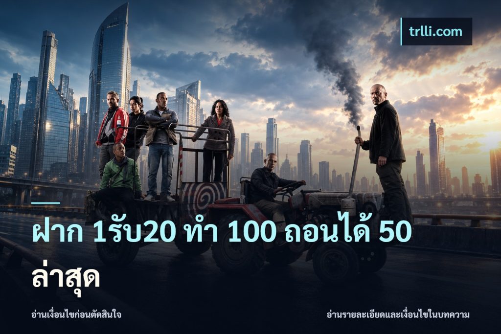 ฝาก 1รับ20 ทํา 100 ถอนได้ 50 ล่าสุด