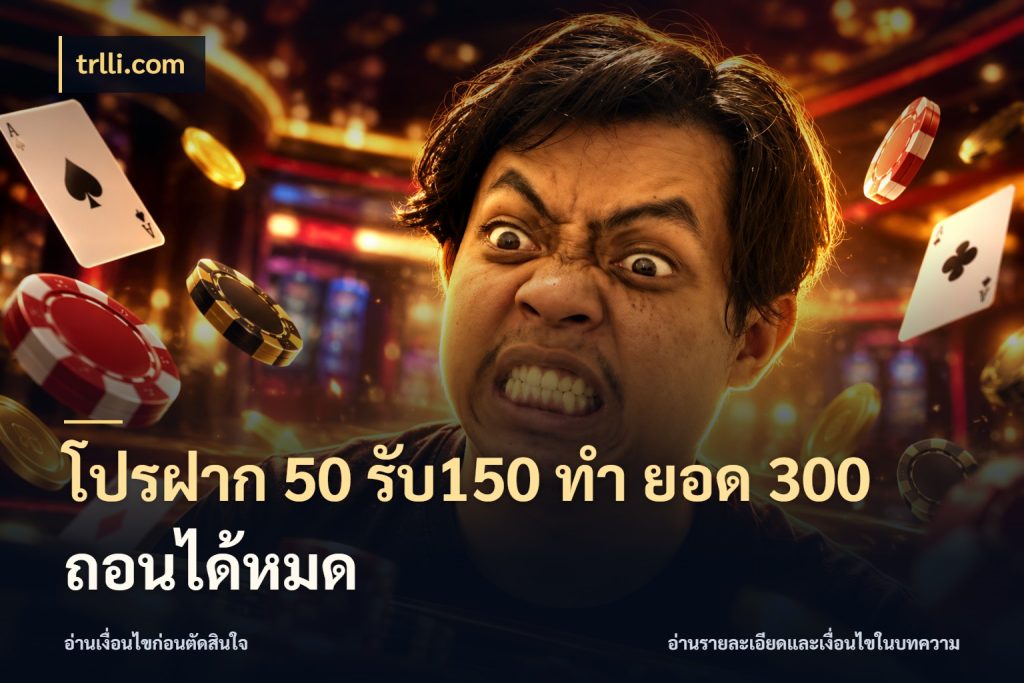 โปรฝาก 50 รับ150 ทํา ยอด 300 ถอนได้หมด จุดเด่นของเครดิตที่คนชอบเกมอยากรู้ ในมุม trlli.com