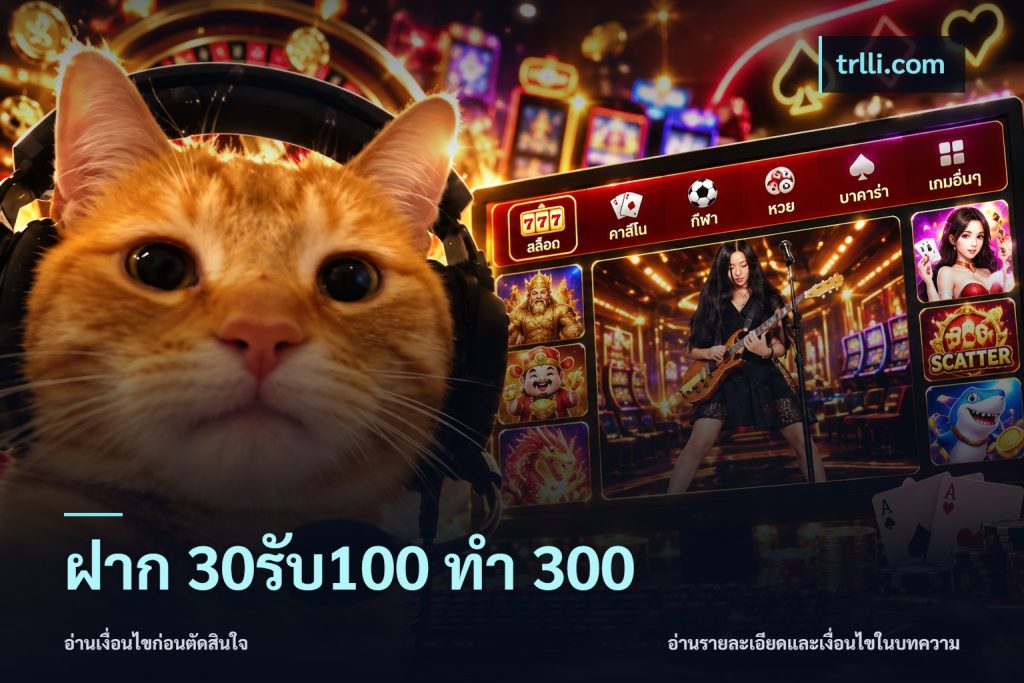 ฝาก 30รับ100 ทำ 300