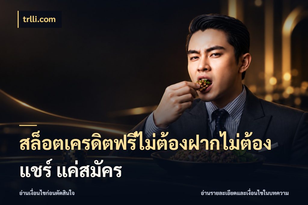 สล็อตเครดิตฟรีไม่ต้องฝากไม่ต้องแชร์ แค่สมัคร เครดิตฟรีกับจังหวะลุ้นที่คุณเลือก กับ trlli.com