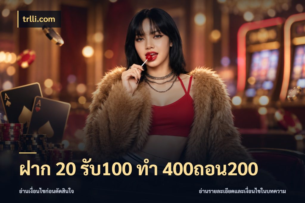 ฝาก 20 รับ100 ทํา 400ถอน200 เปิดมุมโปรให้เข้ากับเกมแนวโปรด สไตล์ trlli.com