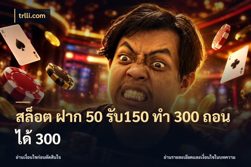 สล็อต ฝาก 50 รับ150 ทํา 300 ถอนได้ 300 จุดเด่นของเครดิตที่คนชอบเกมอยากรู้ กับ trlli.com