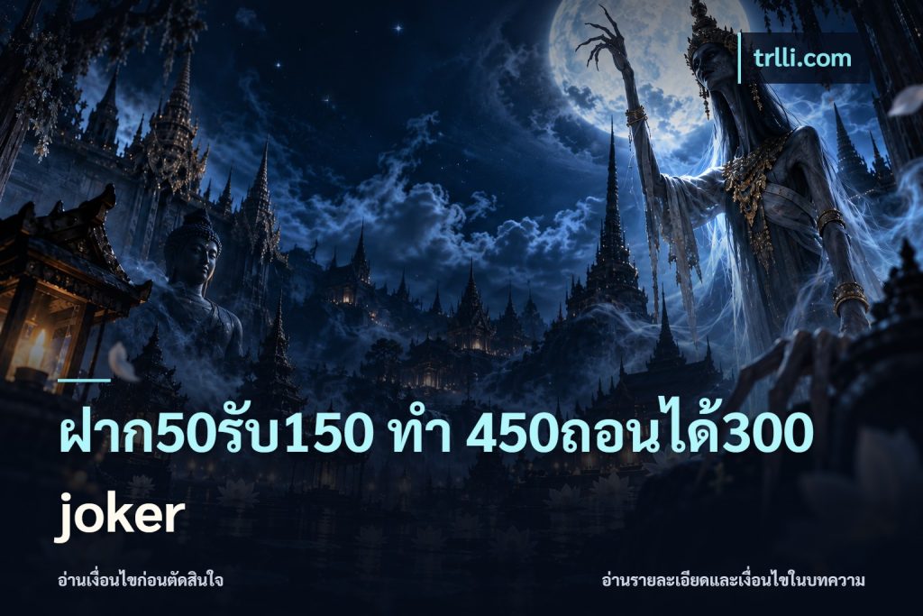 ฝาก50รับ150 ทํา 450ถอนได้300 joker