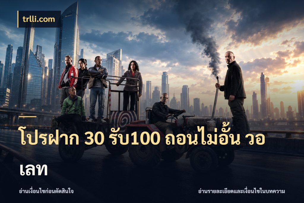 โปรฝาก 30 รับ100 ถอนไม่อั้น วอ เลท เครดิตกับรูปแบบโปรที่ตรงใจ ในมุม trlli.com