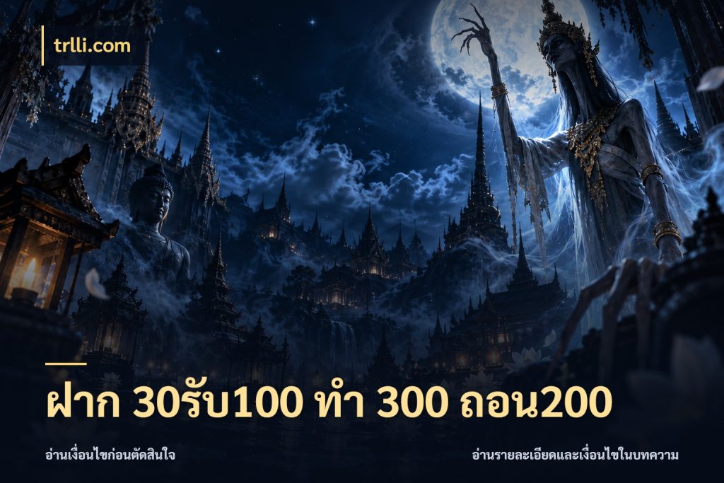 ฝาก 30รับ100 ทํา 300 ถอน200 โปรกับเกมที่ชอบเลือกให้ตรงสไตล์ กับ trlli.com