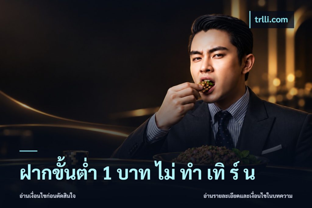 ฝากขั้นต่ำ 1 บาท ไม่ ทำ เทิ ร์ น
