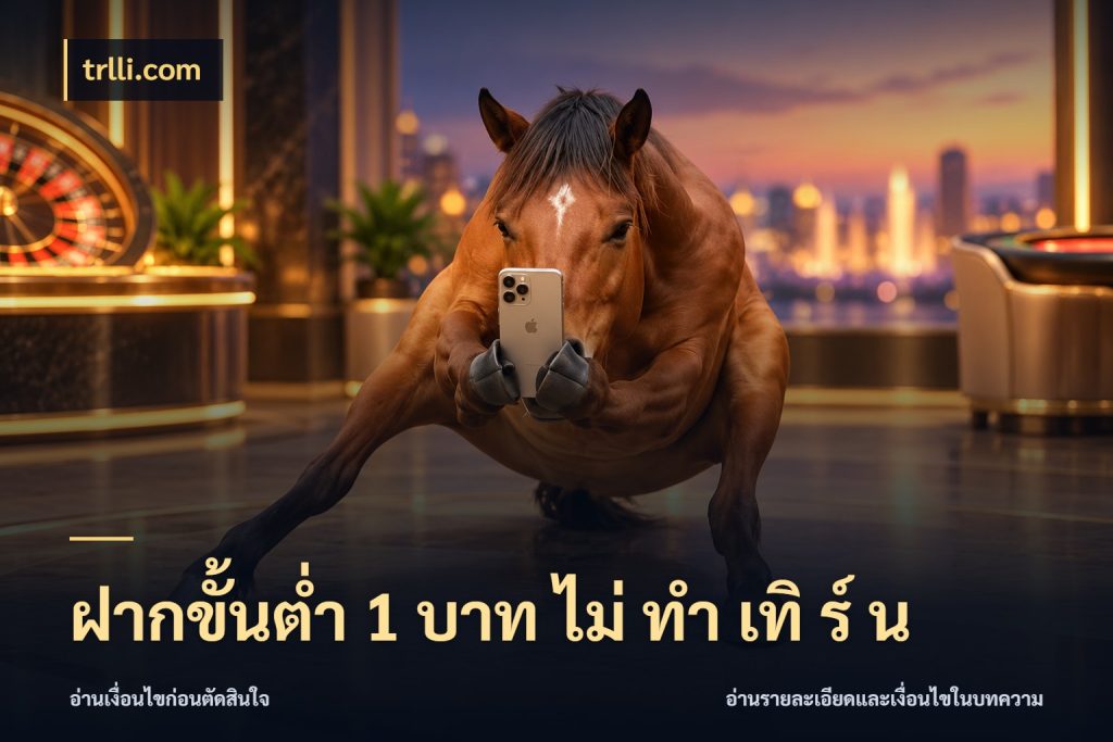 ฝากขั้นต่ำ 1 บาท ไม่ ทำ เทิ ร์ น สายทุนน้อยเลือกความสนุกให้พอดี ในมุม trlli.com