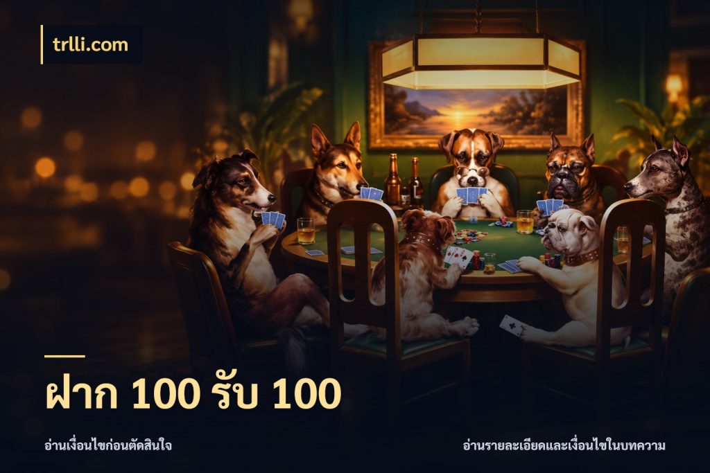 ฝาก 100 รับ 100 จับคู่โบนัสกับสไตล์เกมที่ชอบ สไตล์ trlli.com