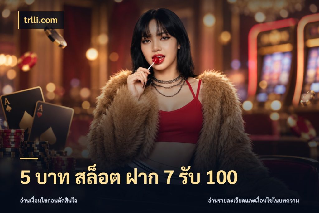 5 บาท สล็อต ฝาก 7 รับ 100 โปรยอดรับที่สายเกมสนใจ ในมุม trlli.com