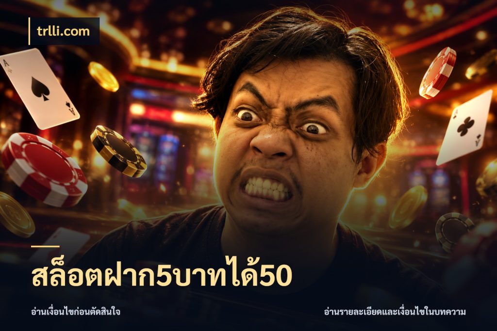 สล็อตฝาก5บาทได้50 trlli.com โปรยอดรับที่สายเกมสนใจ