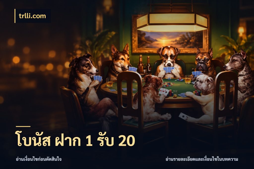 โบนัส ฝาก 1 รับ 20 สนุกกับตัวเลือกโปรในสไตล์ของคุณ ในมุม trlli.com