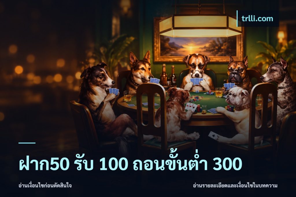 ฝาก50 รับ 100 ถอนขั้นต่ํา 300