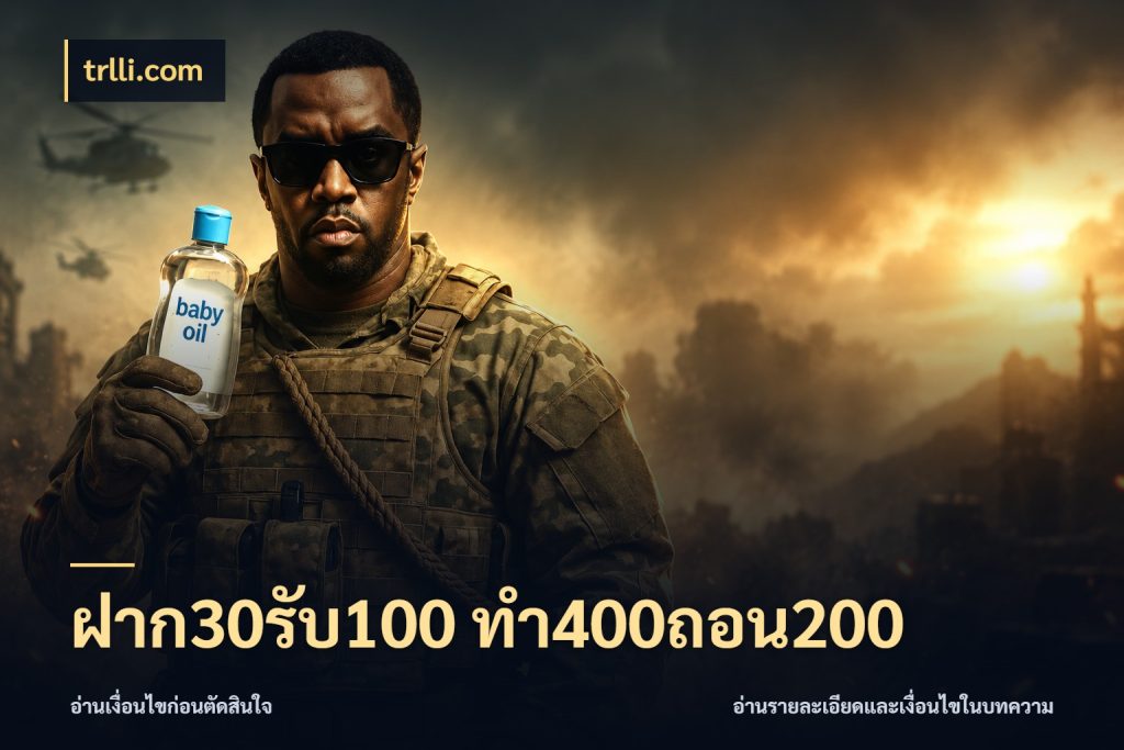 ฝาก30รับ100 ทํา400ถอน200 จับประเด็นยอดรับก่อนเลือกความสนุก กับ trlli.com
