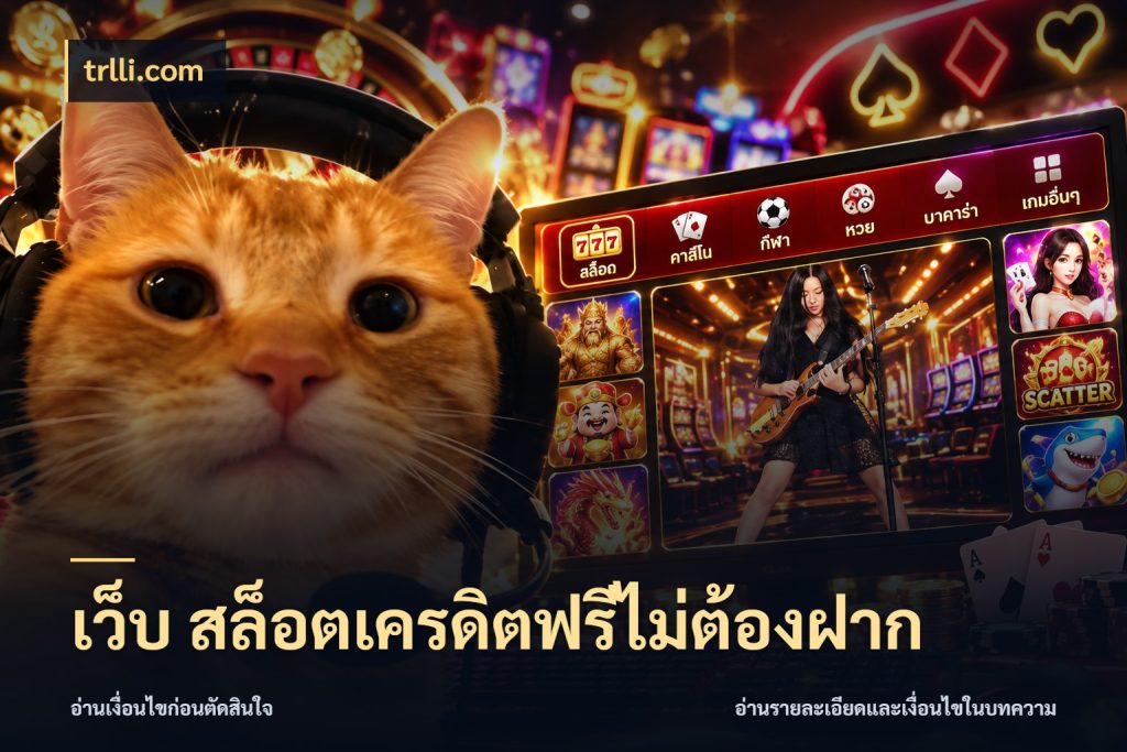 เว็บ สล็อตเครดิตฟรีไม่ต้องฝาก สีสันของเครดิตฟรีและเกมแนวที่ชอบ ในมุม trlli.com