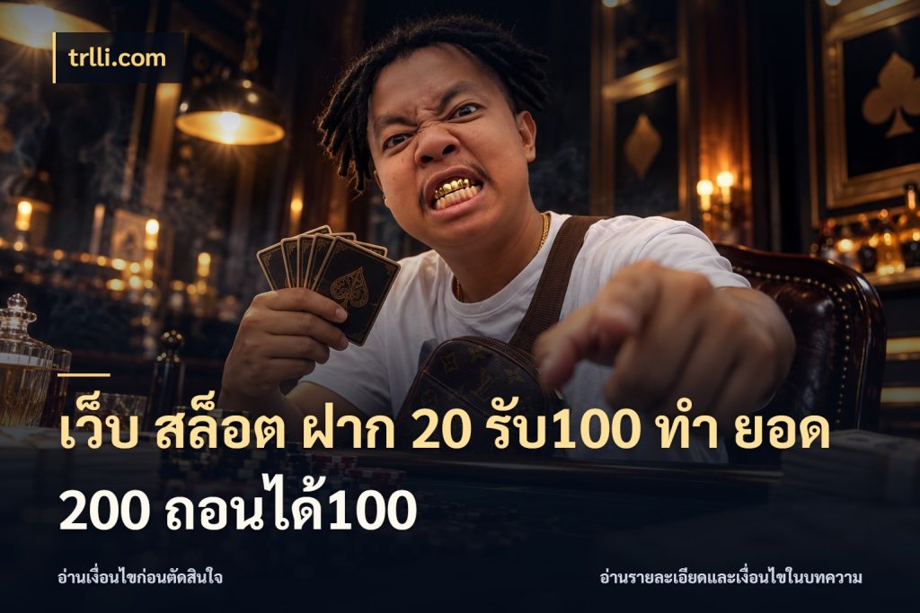 เว็บ สล็อต ฝาก 20 รับ100 ทํา ยอด 200 ถอนได้100 จับคู่โบนัสกับสไตล์เกมที่ชอบ กับ trlli.com