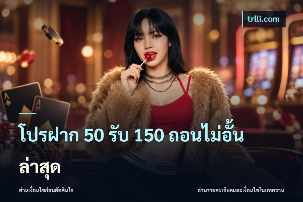 โปรฝาก 50 รับ 150 ถอนไม่อั้น ล่าสุด