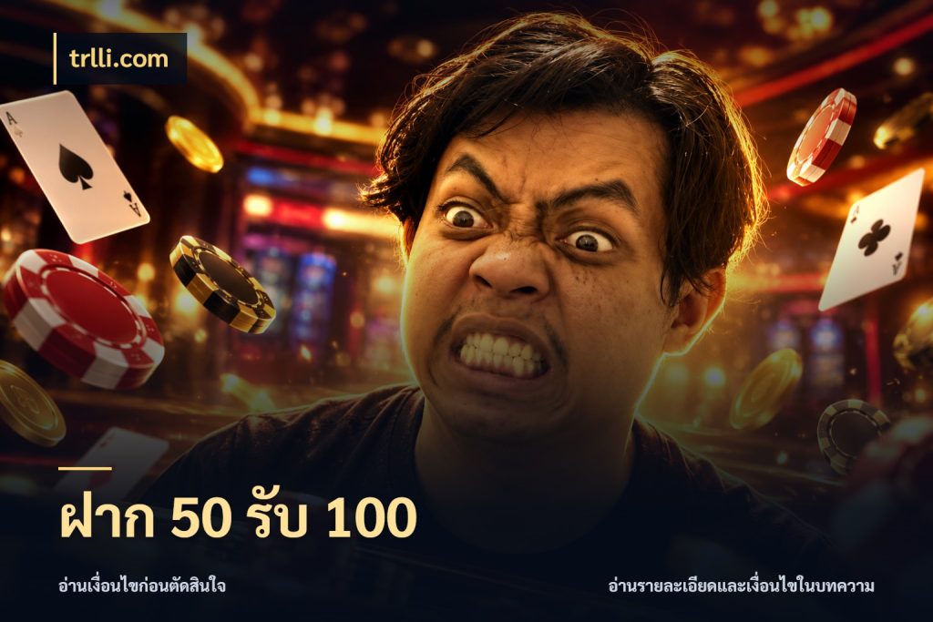 ฝาก 50 รับ 100 สีสันของโปรฝากและยอดรับ สไตล์ trlli.com