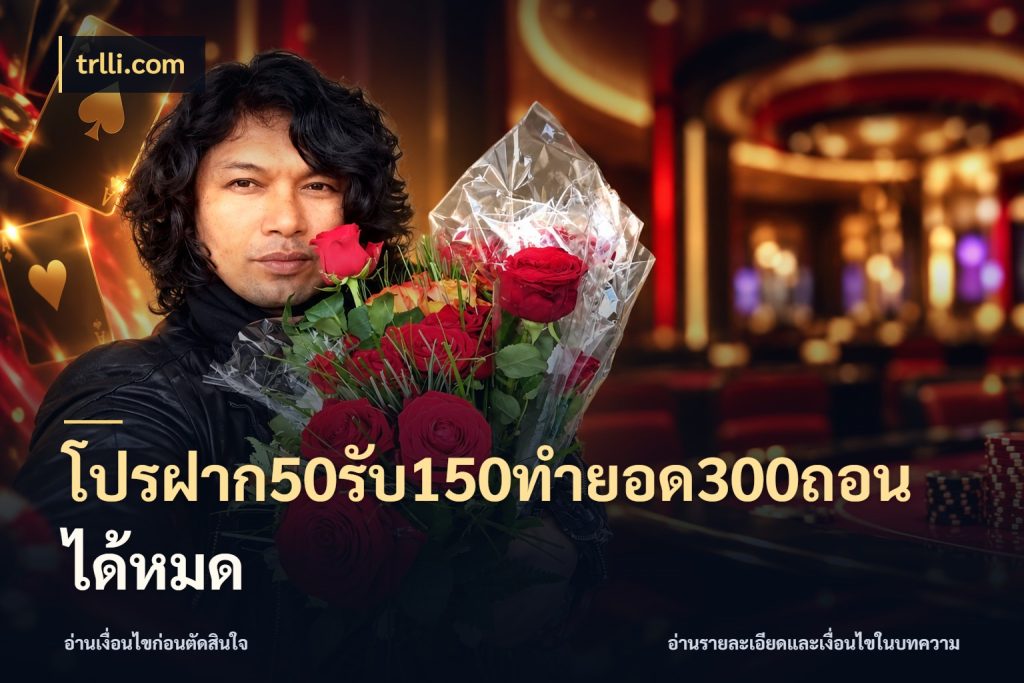 โปรฝาก50รับ150ทํายอด300ถอนได้หมด สายโบนัสเลือกจังหวะสนุกได้อย่างไร สไตล์ trlli.com