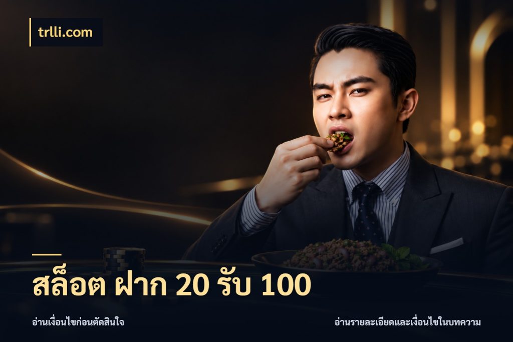 สล็อต ฝาก 20 รับ 100 trlli.com จับประเด็นยอดรับก่อนเลือกความสนุก