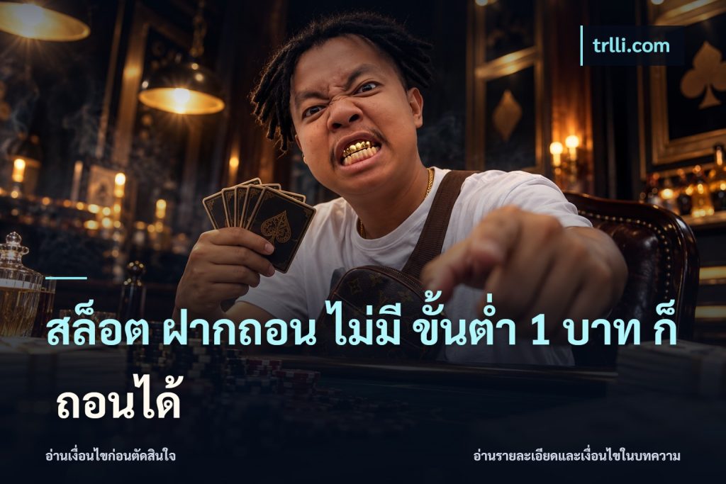 สล็อต ฝากถอน ไม่มี ขั้นต่ำ 1 บาท ก็ ถอนได้