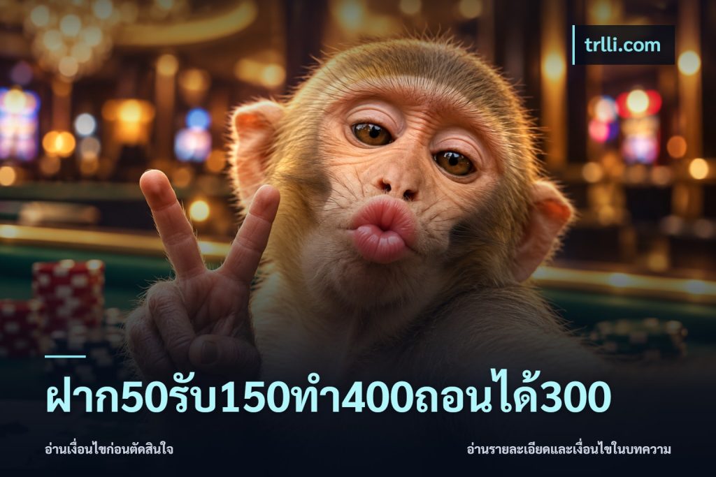 ฝาก50รับ150ทํา400ถอนได้300