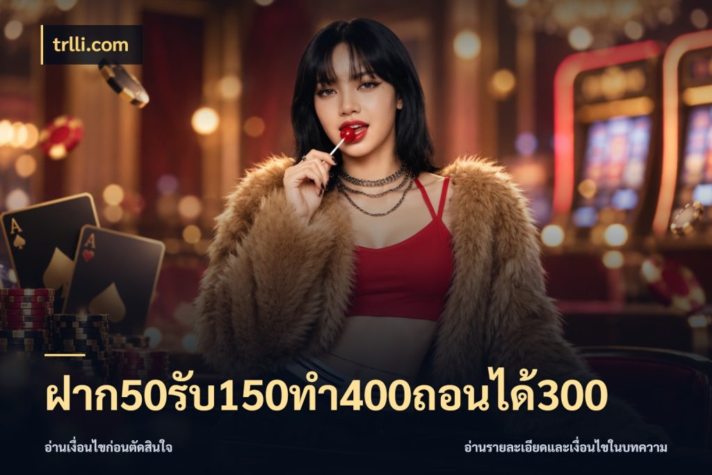 ฝาก50รับ150ทํา400ถอนได้300 จับประเด็นยอดรับก่อนเลือกความสนุก กับ trlli.com
