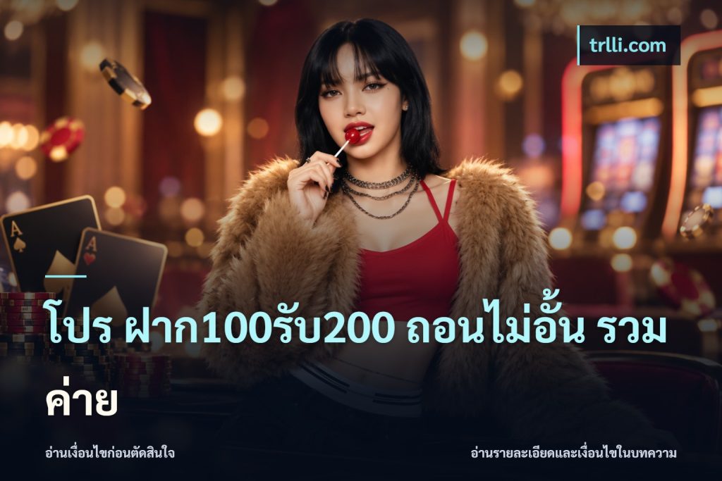โปร ฝาก100รับ200 ถอนไม่อั้น รวมค่าย