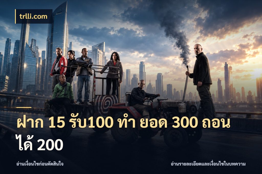 ฝาก 15 รับ100 ทํา ยอด 300 ถอนได้ 200 โปรกับเกมที่ชอบเลือกให้ตรงสไตล์ ในมุม trlli.com
