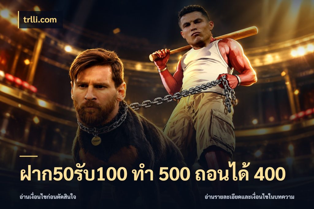 ฝาก50รับ100 ทํา 500 ถอนได้ 400 เปิดมุมโปรให้เข้ากับเกมแนวโปรด ในมุม trlli.com