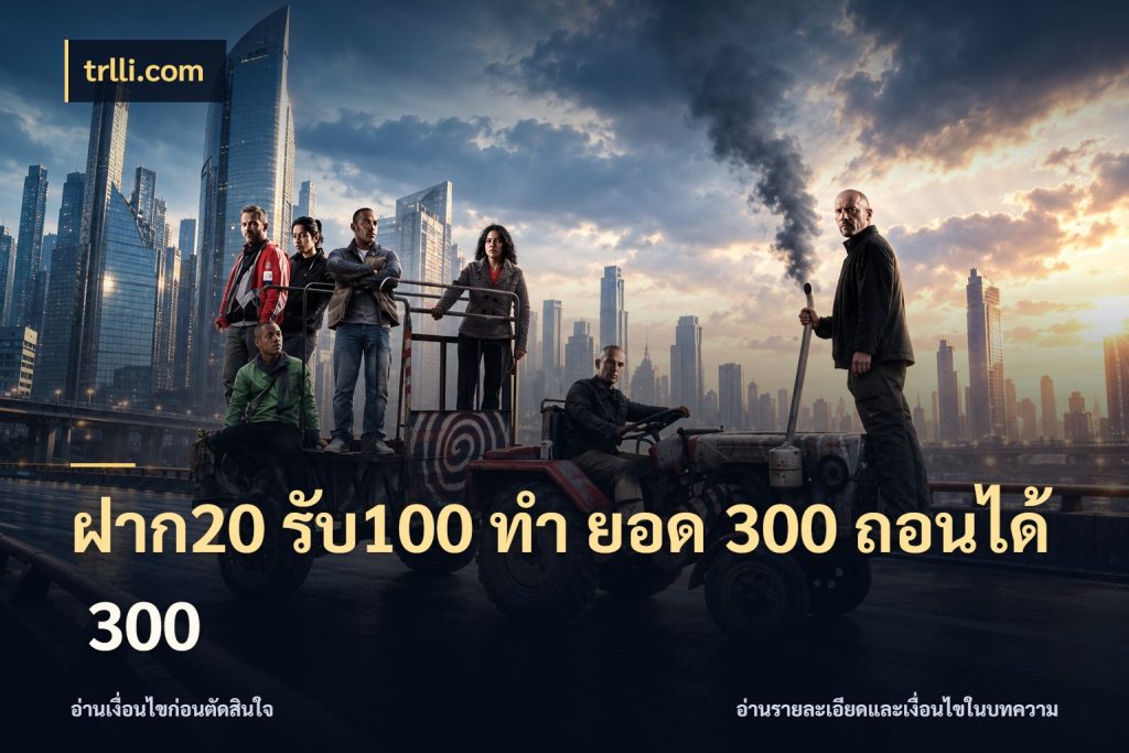 ฝาก20 รับ100 ทํา ยอด 300 ถอนได้ 300 จับคู่โบนัสกับสไตล์เกมที่ชอบ ในมุม trlli.com
