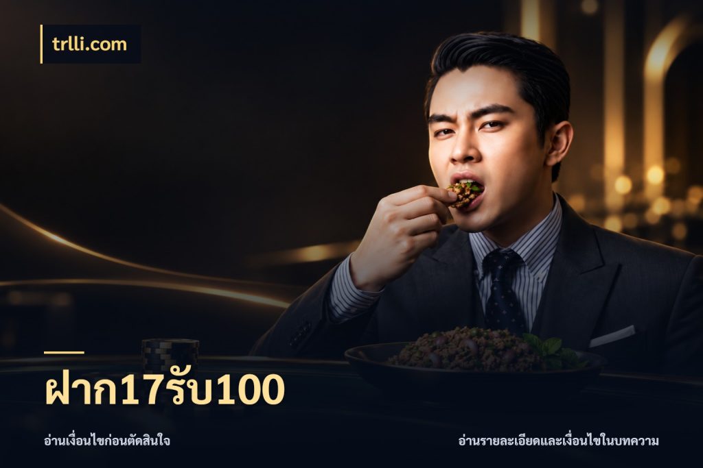ฝาก17รับ100 trlli.com จับประเด็นยอดรับก่อนเลือกความสนุก