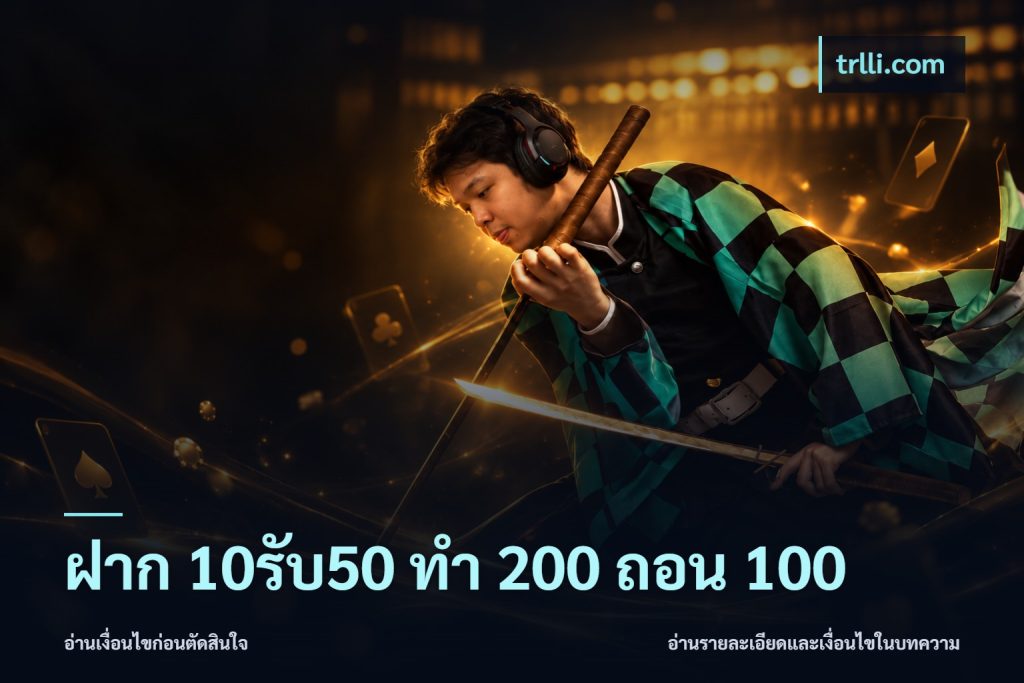 ฝาก 10รับ50 ทํา 200 ถอน 100
